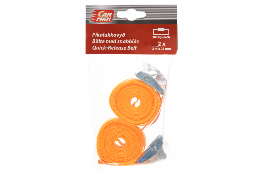 Carman Stropp med strammelås, 3mx25mm, 2pk - Sparetorget